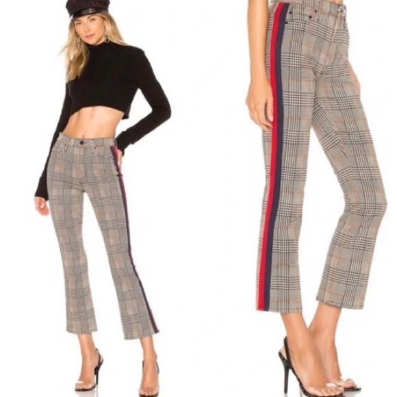 MOTHER The Insider Plaid Ankle Pants - Picture 1 of 6